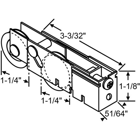 Patio Door Roller Tandem